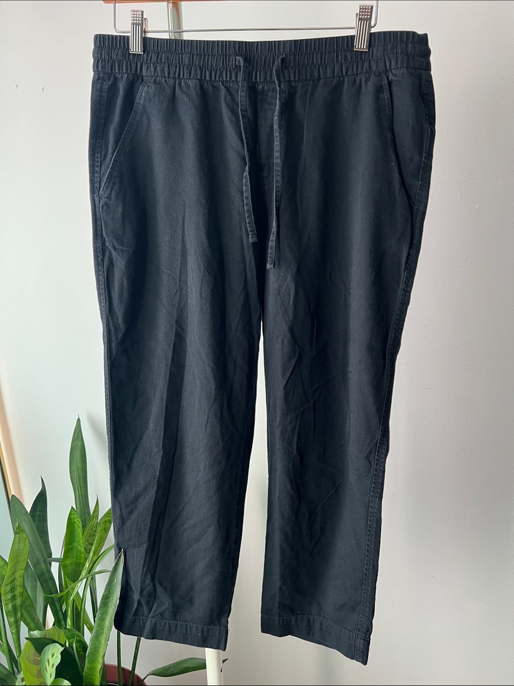 GAP Easy Pant cropped Black Drawstring Chinos M
